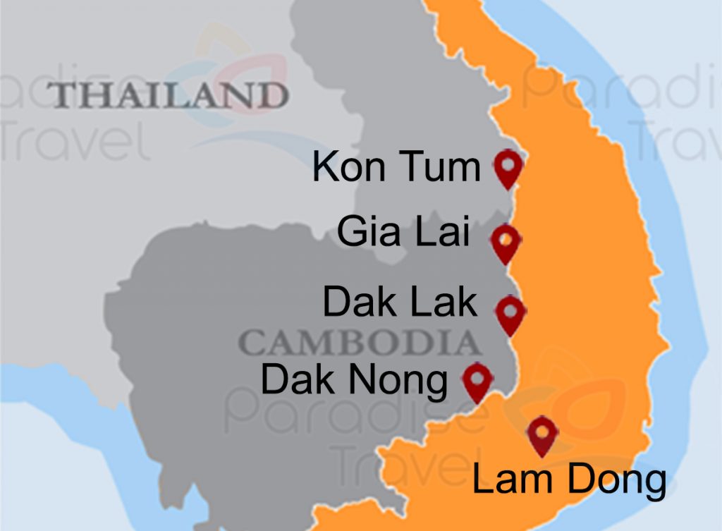 Hauts plateaux du centre du Vietnam : guide de voyage Destinations populaires dans les Hauts Plateaux du Centre 